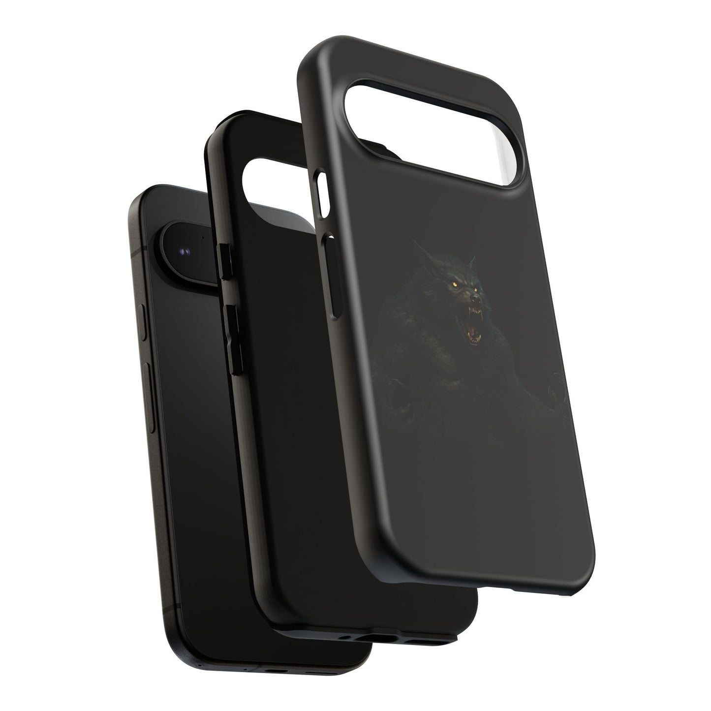 Werewolf Phone Case, Tough Cases, Black Panther Design, Gift for Animal Lovers, Phone Accessories, Fierce Phone Protection - TRV