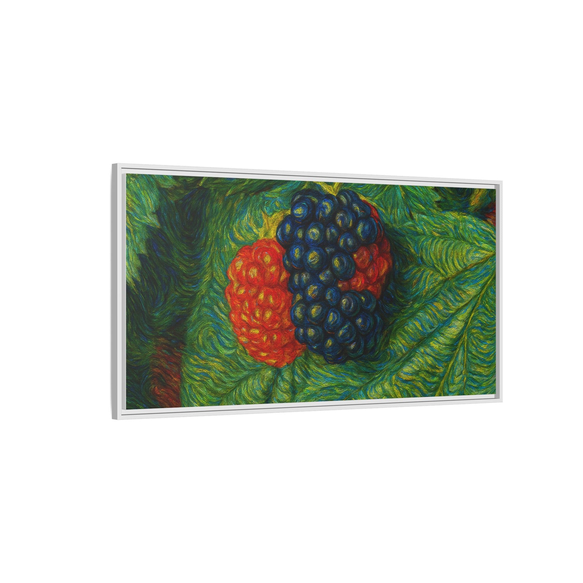 Van Gogh Style Blackberry Canvas Art, Framed Wall Decor, Botanical Print, Summer Home Decor, Gift for Garden Lovers - TRV