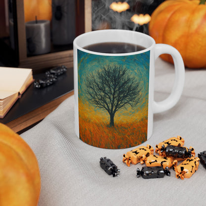 Vibrant Ceramic Mug - Sunset Mountain Design, Coffee Cup, Gift for Nature Lovers, Home Decor, Tea Mug, Unique Art Mug - TRV