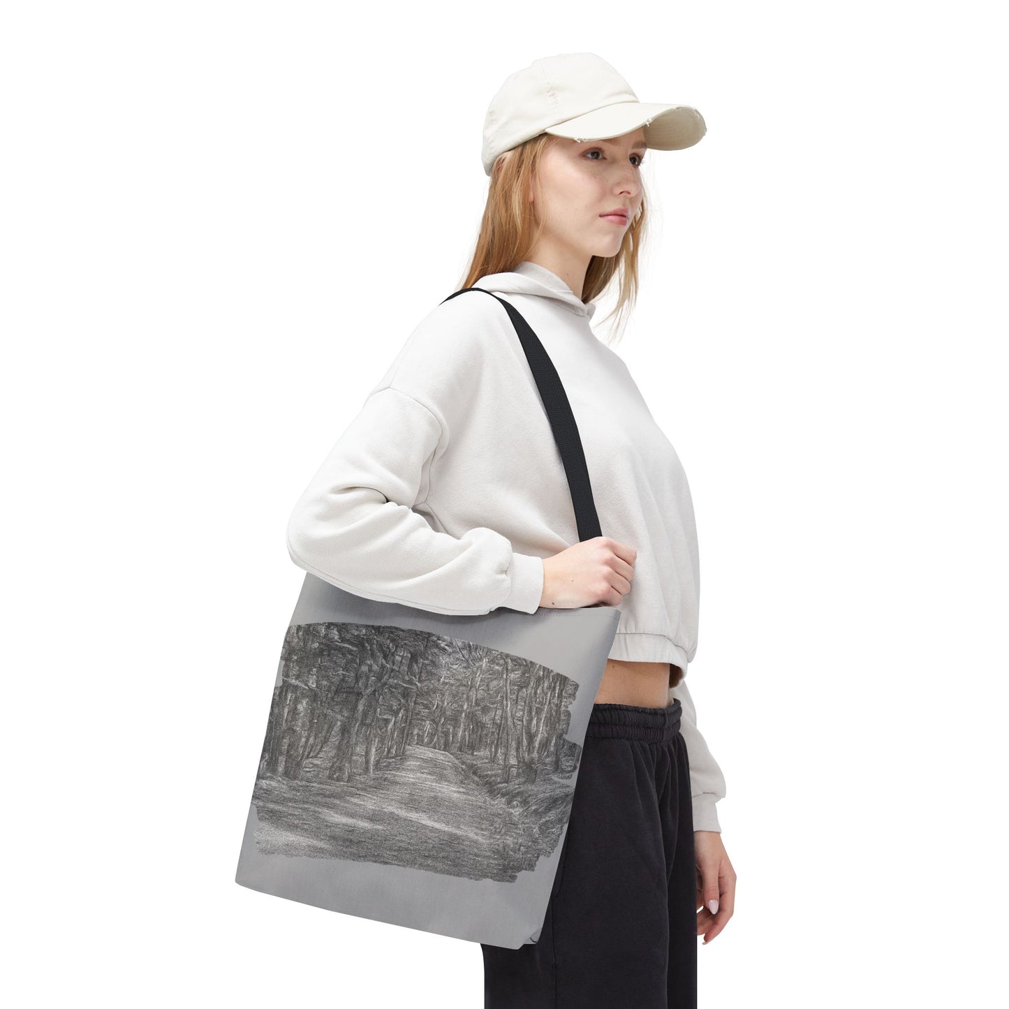 Scenic Path Tote Bag, Reversible Tote, Eco-Friendly Shopper, Outdoor Adventure Bag, Gift for Nature Lovers, Stylish Carryall - TRV