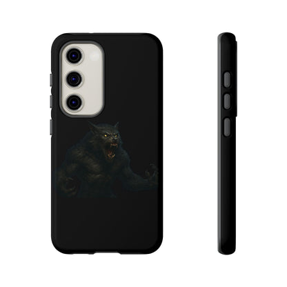 Werewolf Phone Case, Tough Cases, Black Panther Design, Gift for Animal Lovers, Phone Accessories, Fierce Phone Protection - TRV