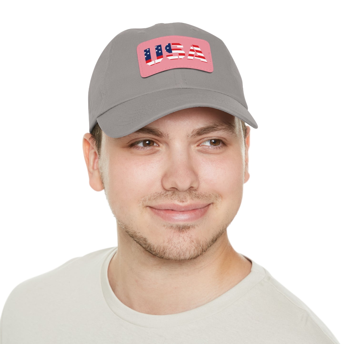 Dad Hat with Leather Patch (Rectangle)