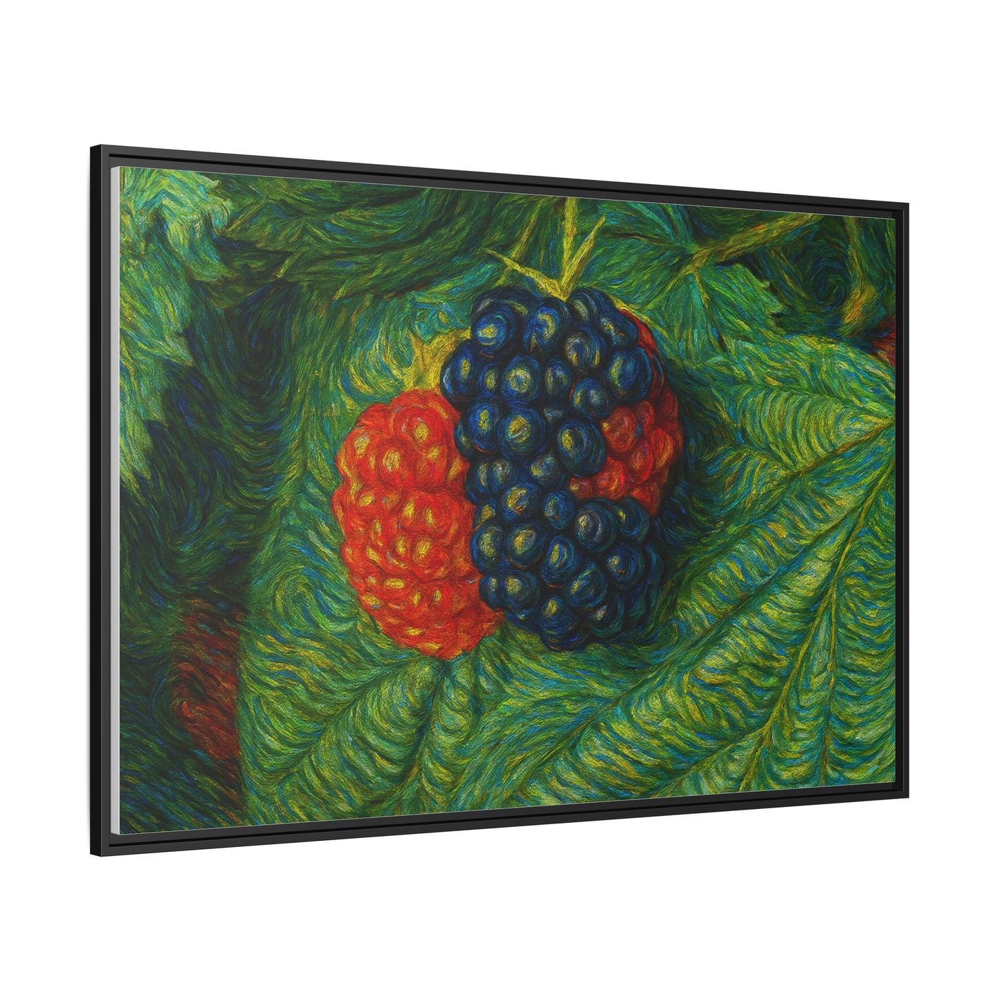 Van Gogh Style Blackberry Canvas Art, Framed Wall Decor, Botanical Print, Summer Home Decor, Gift for Garden Lovers - TRV