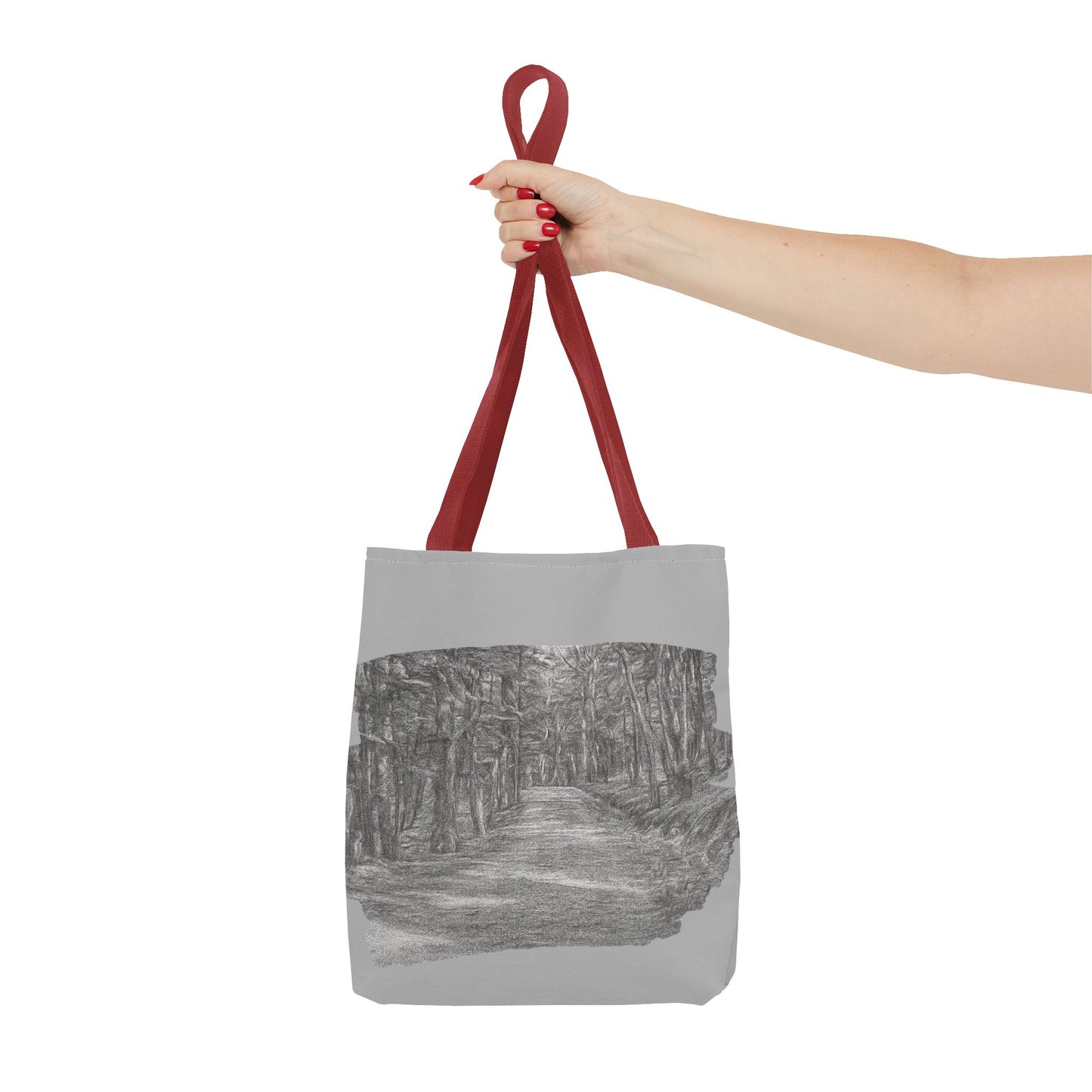Scenic Path Tote Bag, Reversible Tote, Eco-Friendly Shopper, Outdoor Adventure Bag, Gift for Nature Lovers, Stylish Carryall - TRV
