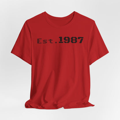 Est. 1987 Unisex Tee - Vintage Style Shirt, 80s Birth Year Gift, Casual Wear, Birthday T-Shirt, Retro Graphic Tee