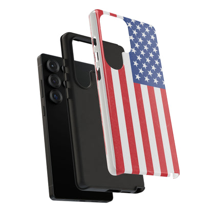Patriotic Phone Case - Tough Cases for Veterans, USA Lovers, Independence Day, Memorial Day, Flag Design - TRV