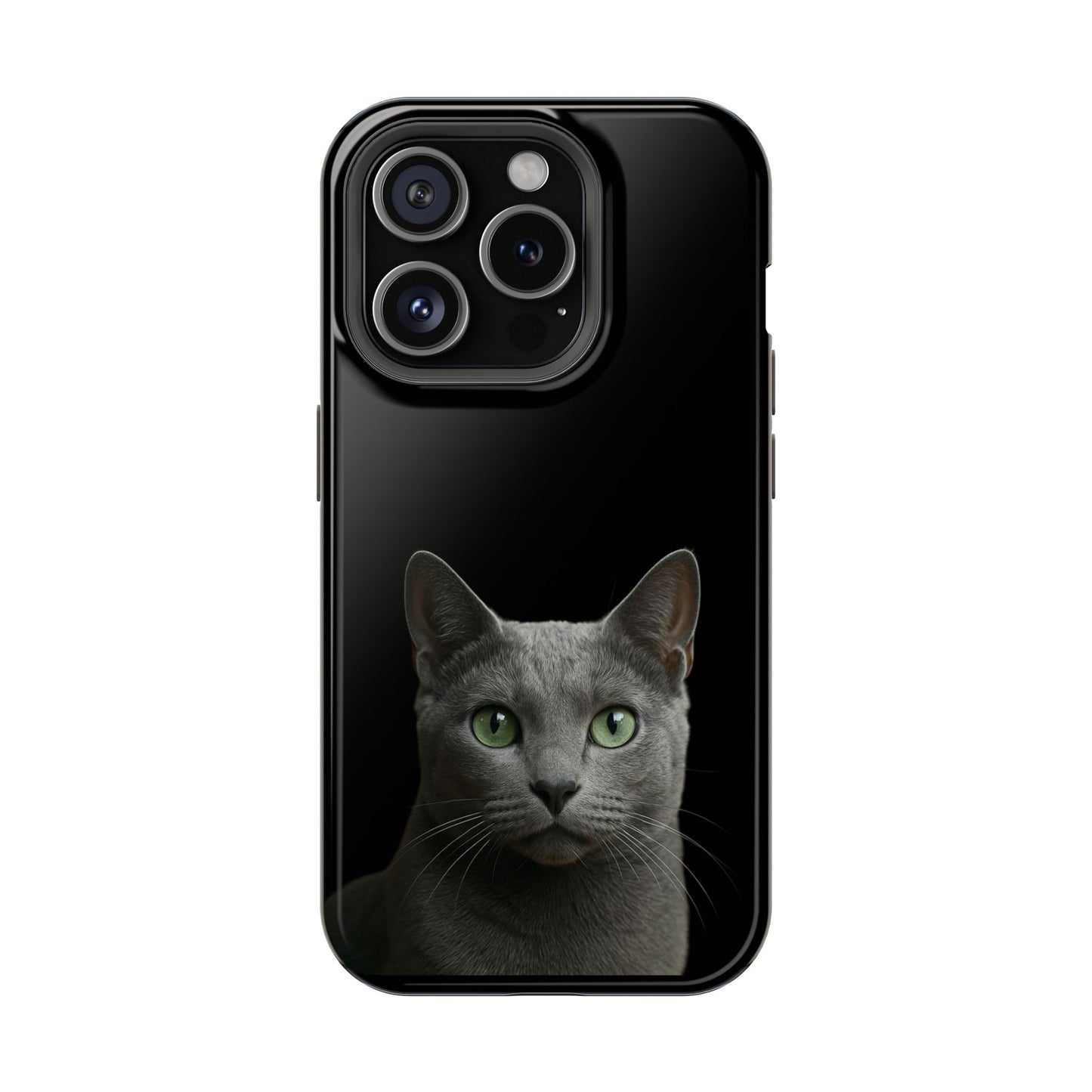 Russian Blue Cat Phone Case — Magnetic Impact-Resistant iPhone Cover