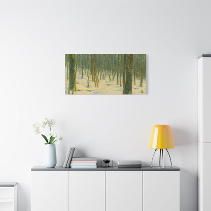 Winter Forest Matte Canvas Art Print, Nature Decor, Stretched Wall Art, Home Decor, Rustic Cabin Decoration, Gift for Nature Lovers - TRV