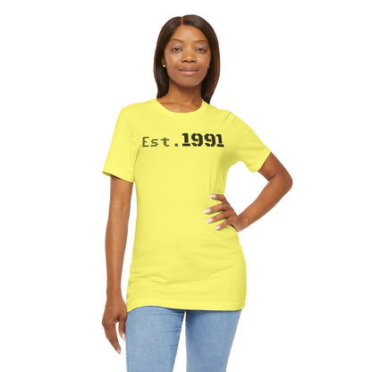 Established 1991 Unisex Jersey Tee | Vintage Anniversary Gift | Casual Wear, Birthday Shirt, Retro Style, Statement Tee, Gift for Him/Her - TRV