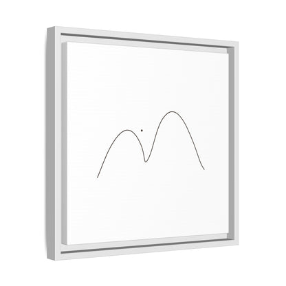 Minimal Line Mountains Matte Canvas Framed