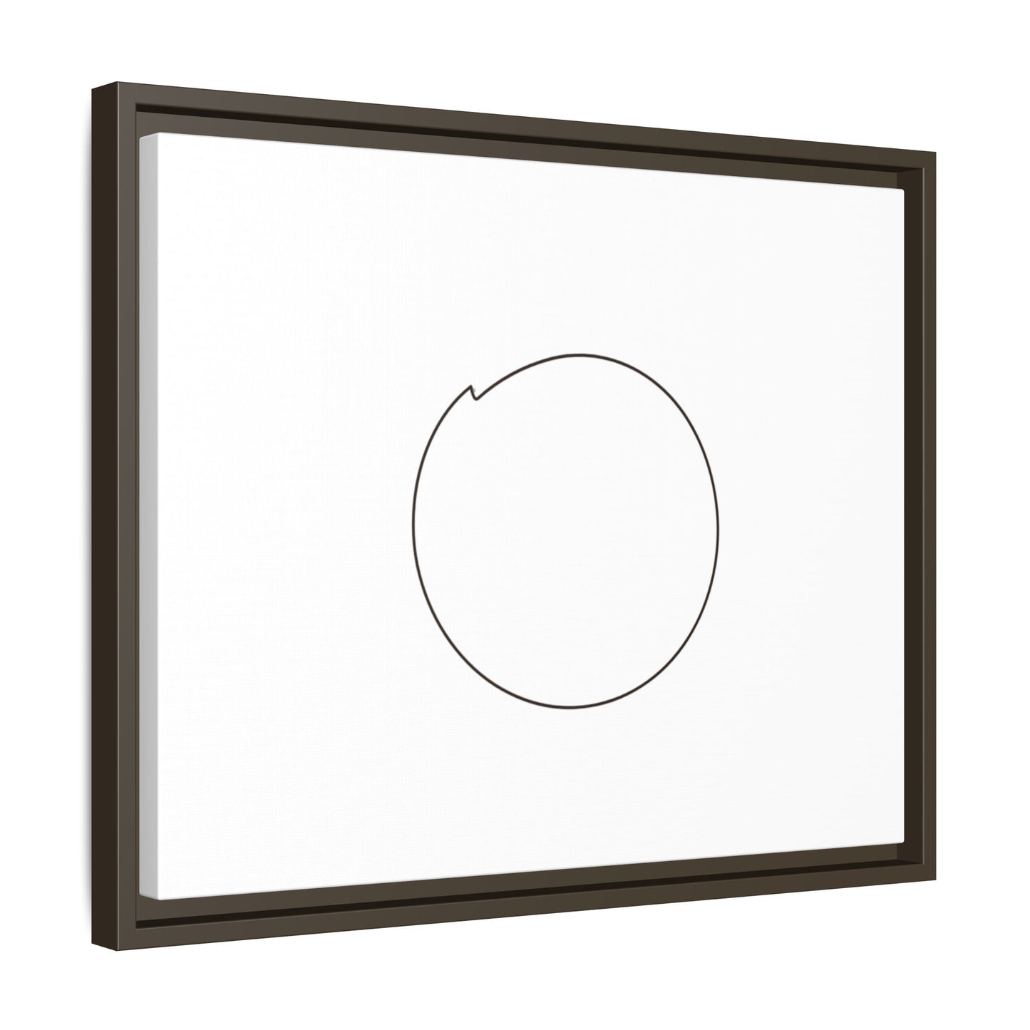 Minimal Circle Line Matte Canvas Framed | Modern Abstract Wall Art