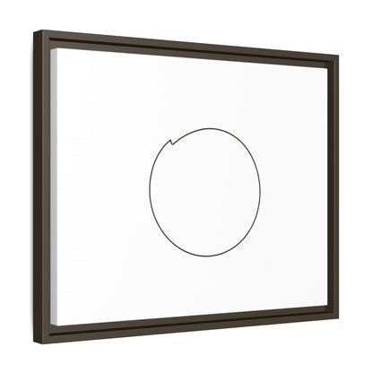 Minimal Circle Line Matte Canvas Framed | Modern Abstract Wall Art