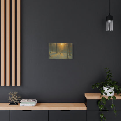 Matte Canvas Wall Art, Scenic Nature Print, Calm Forest Decor, Cozy Home Aesthetic, Autumn Landscape, Gift for Nature Lovers - TRV