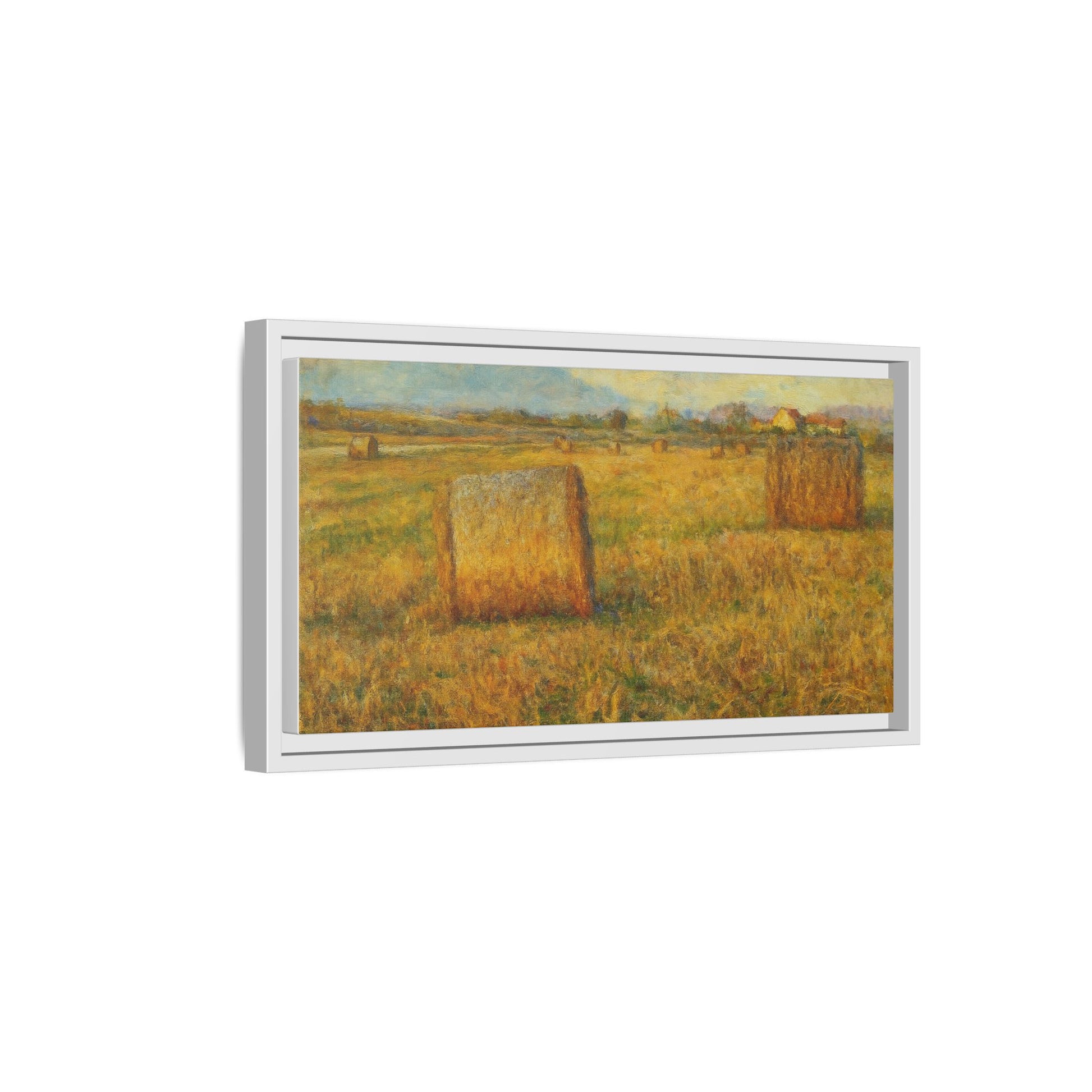 Framed Matte Canvas Wall Art - Rustic Farm Landscape, Country Decor, Home Gallery, Gift for Nature Lovers, Housewarming Decor - TRV
