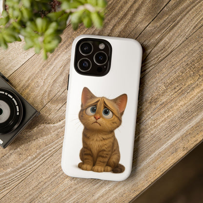 Cute Cat Phone Case, Funny Kitty Case, Animal Lover Gift, Cat Lover Accessory, Unique Cat Design Case, Pet Mom Gift - TRV