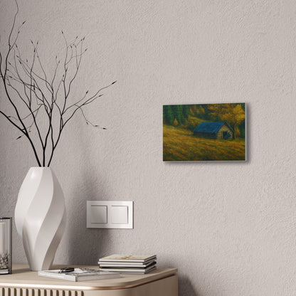 Rustic Canvas Wall Art, Nature Landscape Painting, Autumn Decor, Farmhouse Wall Art, Cozy Home Decoration - TRV
