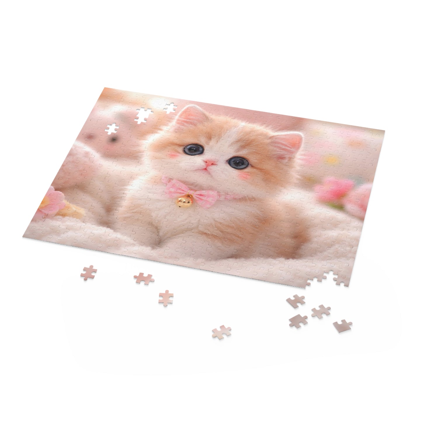 Cute Kitten with Pink Bow Puzzle