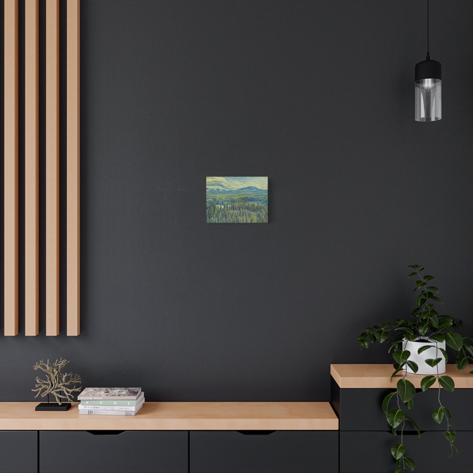 Scenic Landscape Canvas Print, Rustic Home Decor, Wall Art for Nature Lovers, Gift for Art Enthusiasts, Serene Forest Artwork - TRV
