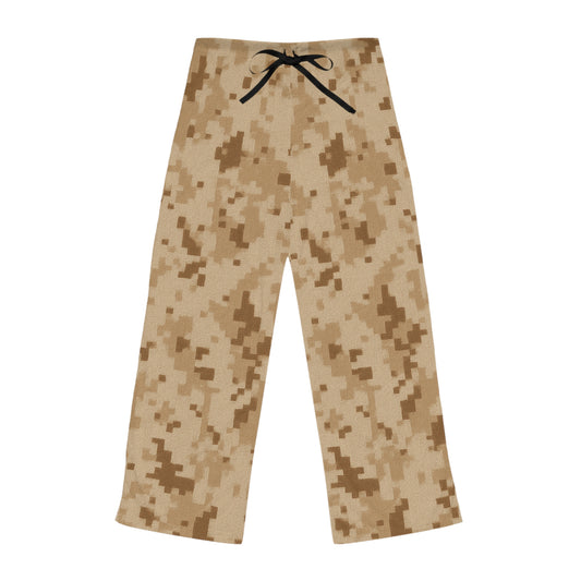 Camo Print Women's Pajama Pants, Cozy Nightwear, Relaxing Sleep Pants, Gift for Her, Lounge Pants - TRV