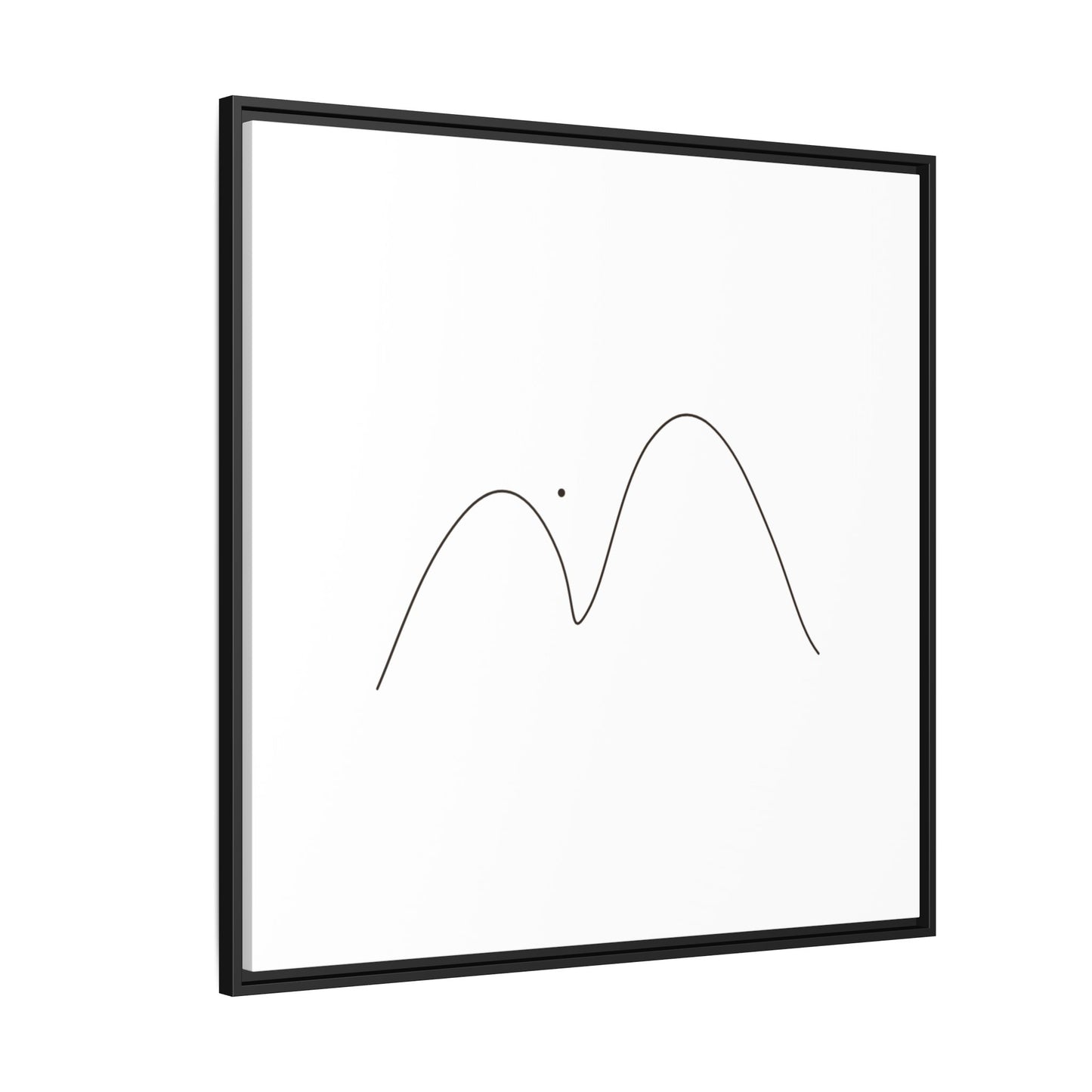 Minimal Line Mountains Matte Canvas Framed