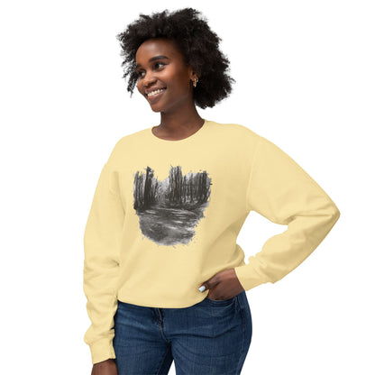 Scenic Minimalist Crewneck Sweatshirt - Cozy Art Tee for Nature Lovers, Gift for Her, Layering Essential, Perfect for Fall, Everyday Wear - TRV