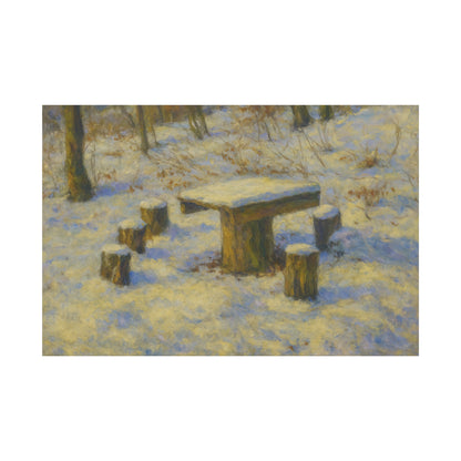 Matte Canvas Wall Art, Rustic Outdoor Scene, Nature Decor, Home Wall Décor, Cozy Cabin Vibe, Perfect for Gift Giving - TRV
