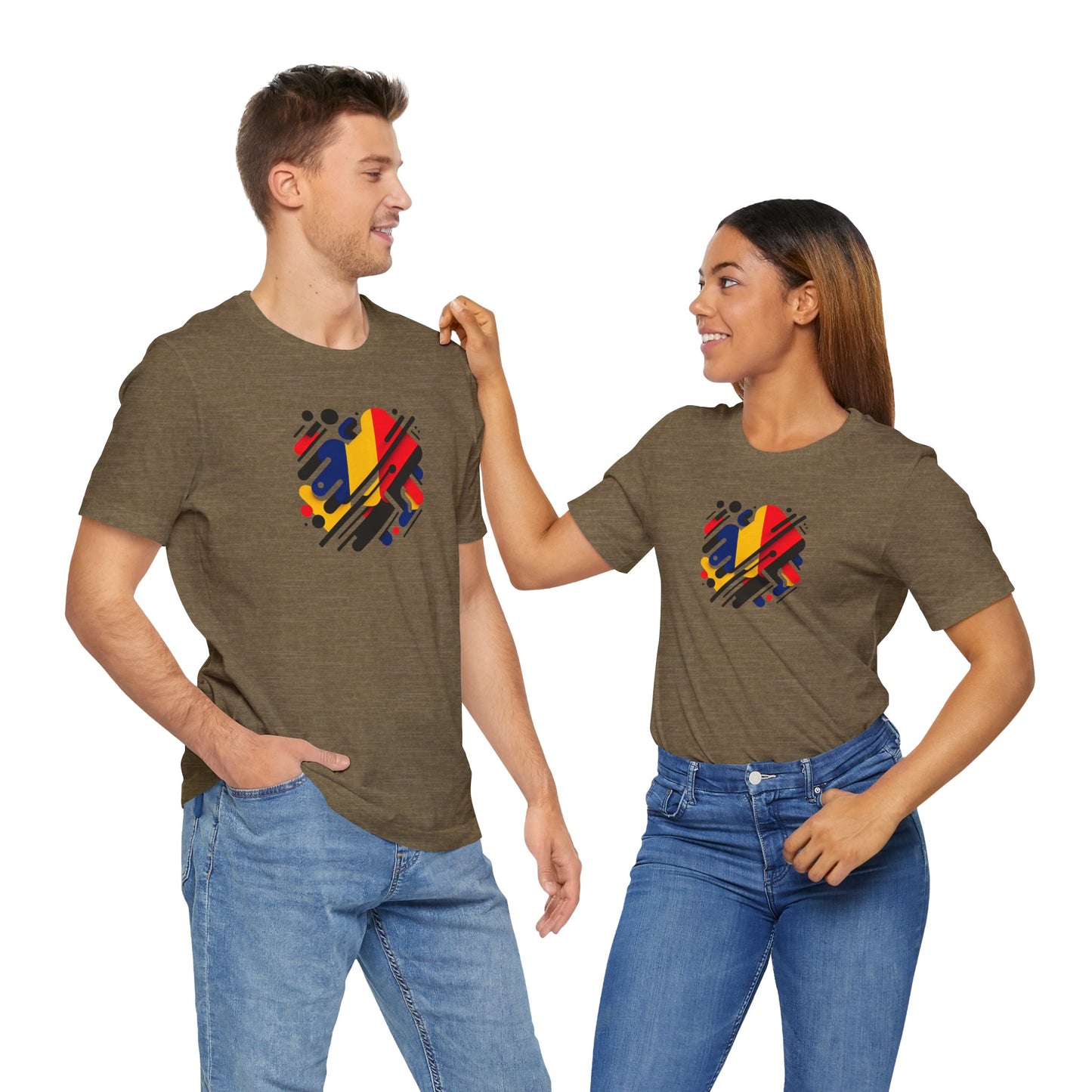 Artistic Heart Unisex Jersey Tee - Vibrant Graphic Tee, Casual Wear, Gift for Art Lovers, Birthday Surprise, Everyday Comfort - TRV