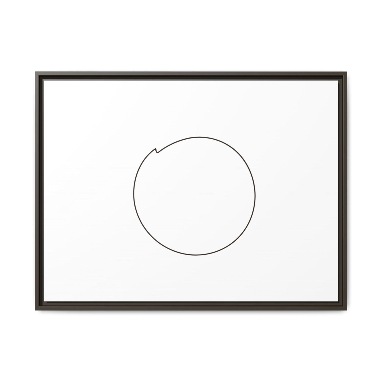 Minimal Circle Line Matte Canvas Framed | Modern Abstract Wall Art