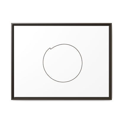 Minimal Circle Line Matte Canvas Framed | Modern Abstract Wall Art