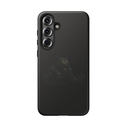 Werewolf Phone Case, Tough Cases, Black Panther Design, Gift for Animal Lovers, Phone Accessories, Fierce Phone Protection - TRV