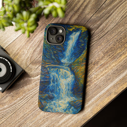 Artistic Phone Case - Waterfall Design, Unique Gift, Phone Accessory, Nature Lover, Original Artwork - TRV