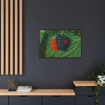 Van Gogh Style Blackberry Canvas Art, Framed Wall Decor, Botanical Print, Summer Home Decor, Gift for Garden Lovers - TRV