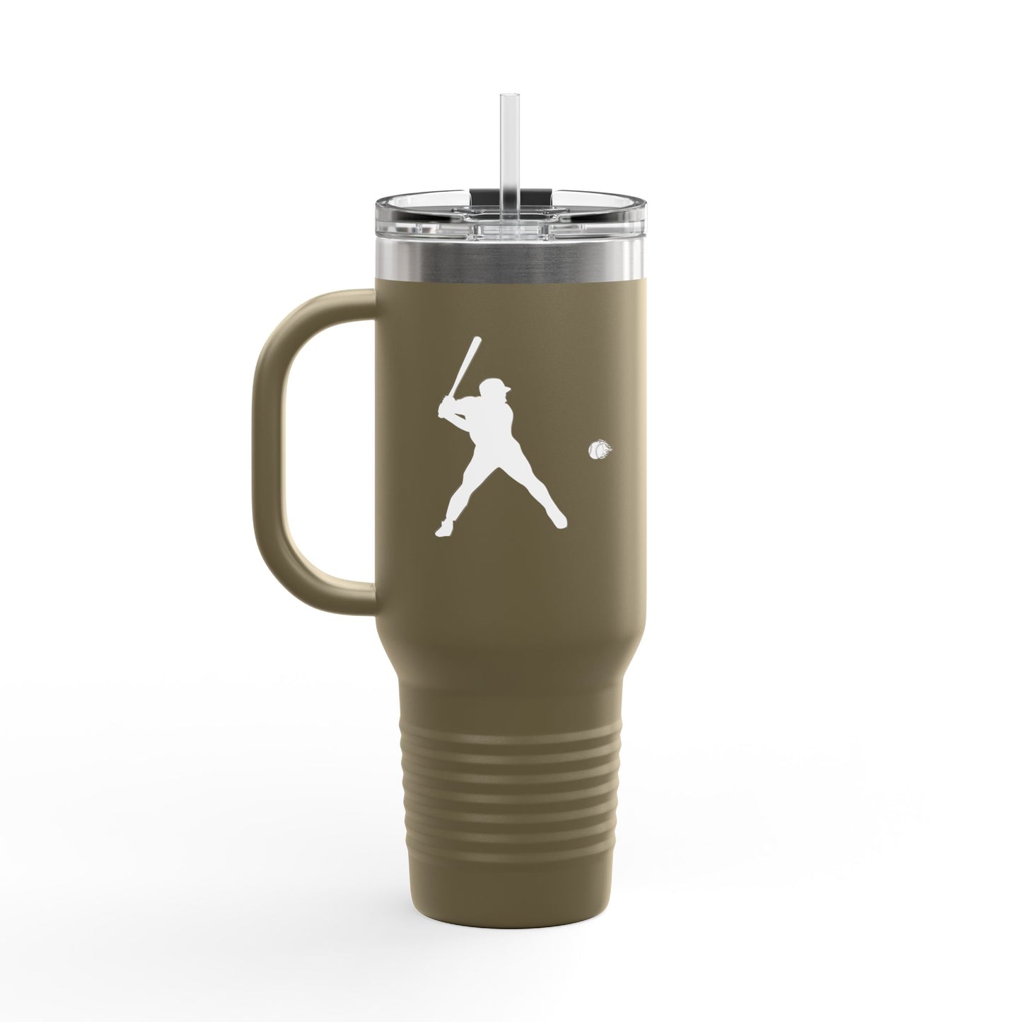 Baseball-Themed Insulated Travel Mug, Perfect for Fans & Athletes, Gift for Sports Lovers, 40oz Drinkware for Home & Road - TRV