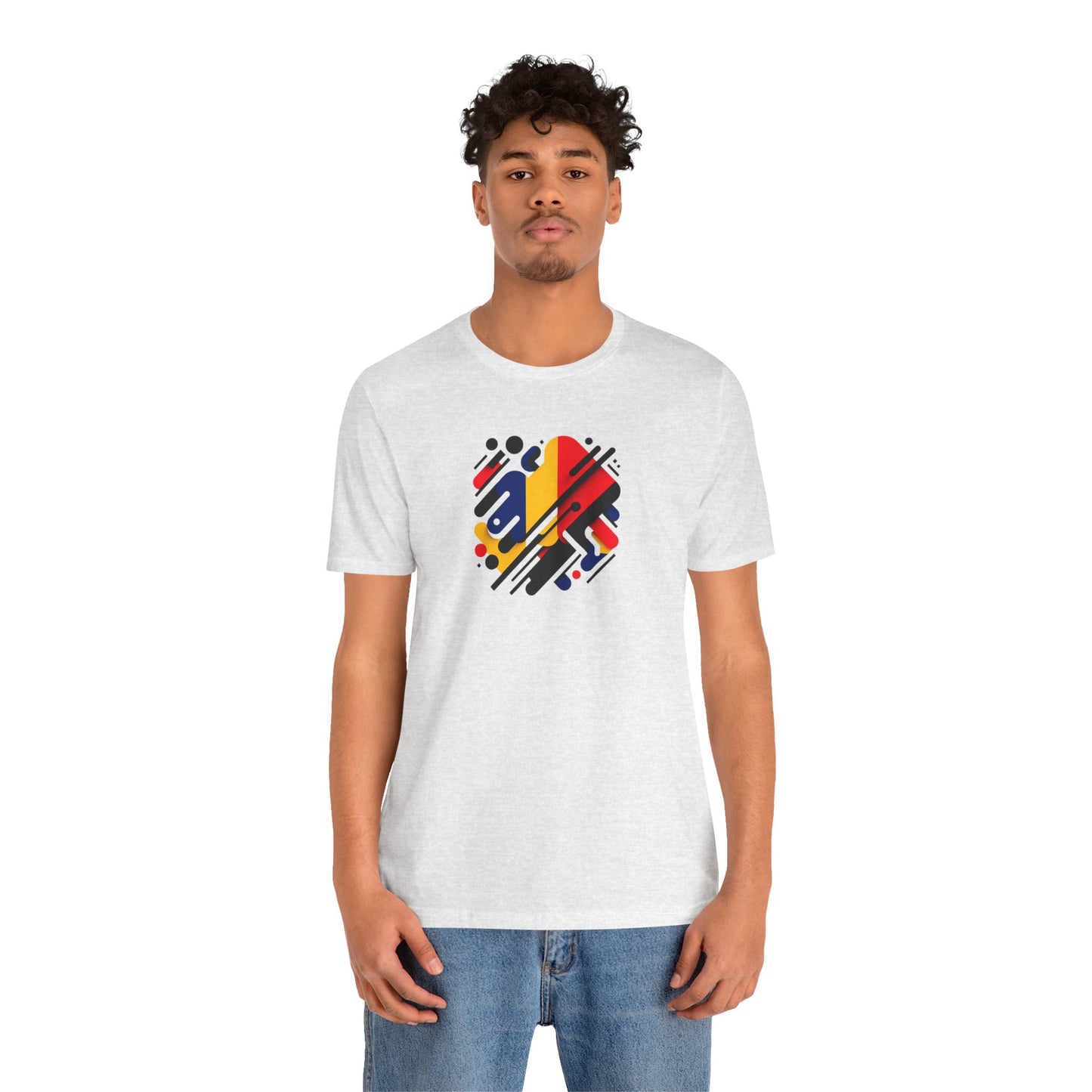 Artistic Heart Unisex Jersey Tee - Vibrant Graphic Tee, Casual Wear, Gift for Art Lovers, Birthday Surprise, Everyday Comfort - TRV