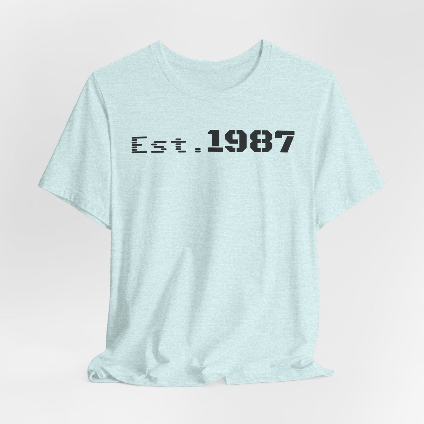 Est. 1987 Unisex Tee - Vintage Style Shirt, 80s Birth Year Gift, Casual Wear, Birthday T-Shirt, Retro Graphic Tee