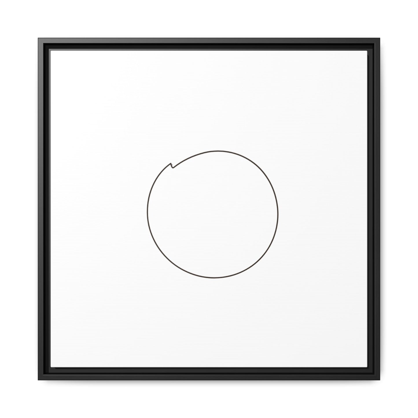 Minimal Circle Line Matte Canvas Framed | Modern Abstract Wall Art