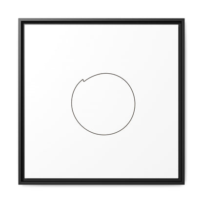 Minimal Circle Line Matte Canvas Framed | Modern Abstract Wall Art