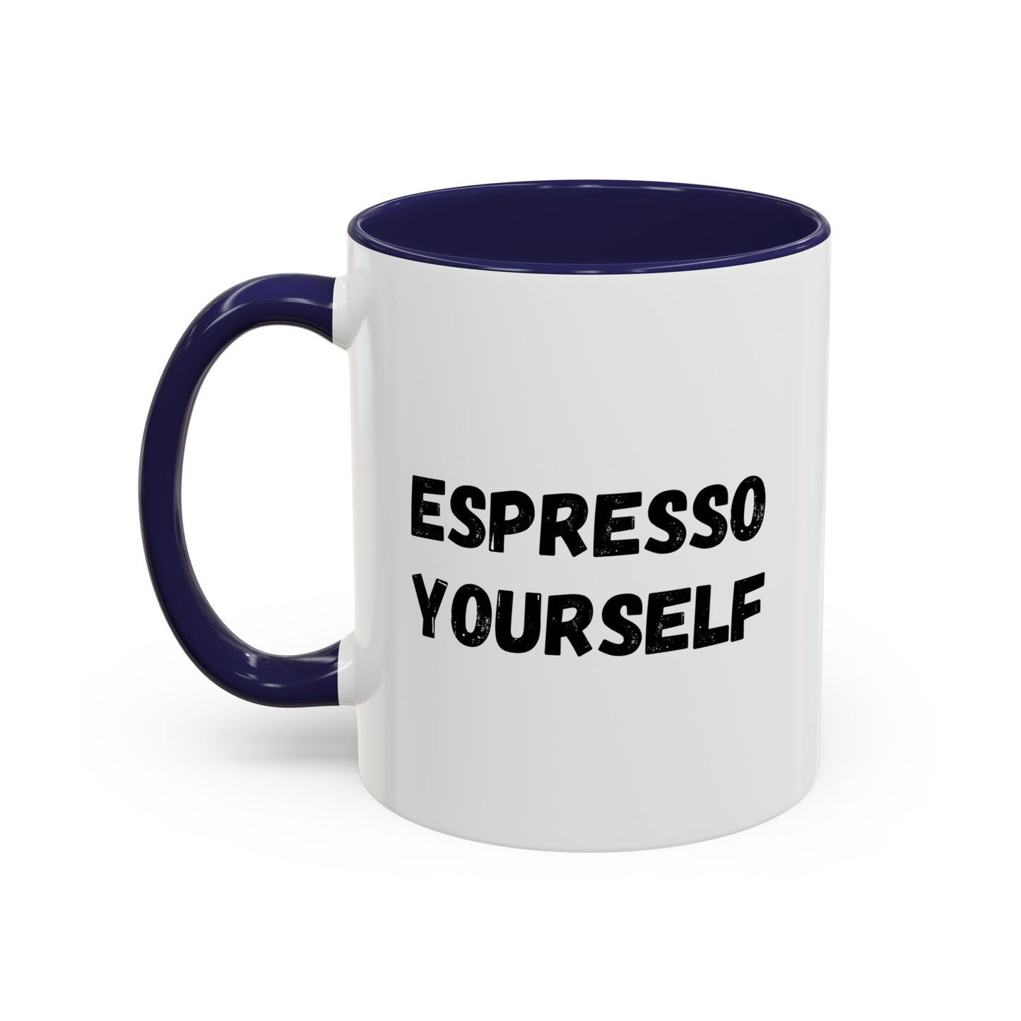 Espresso Yourself Coffee Mug - Fun Black Accented Mug for Coffee Lovers, Great Gift for Birthdays, Christmas, and Housewarming