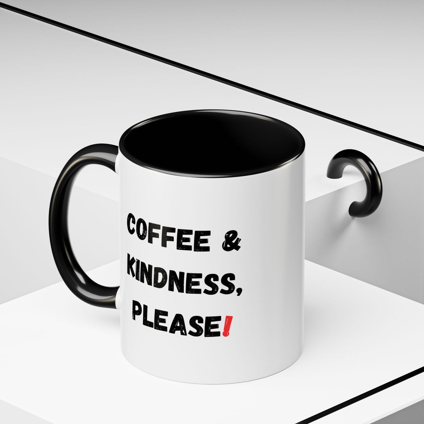 Coffee & Kindness Mug - Inspirational Coffee Cup, Gift for Friends, Office Decor, Encouragement, Morning Motivation