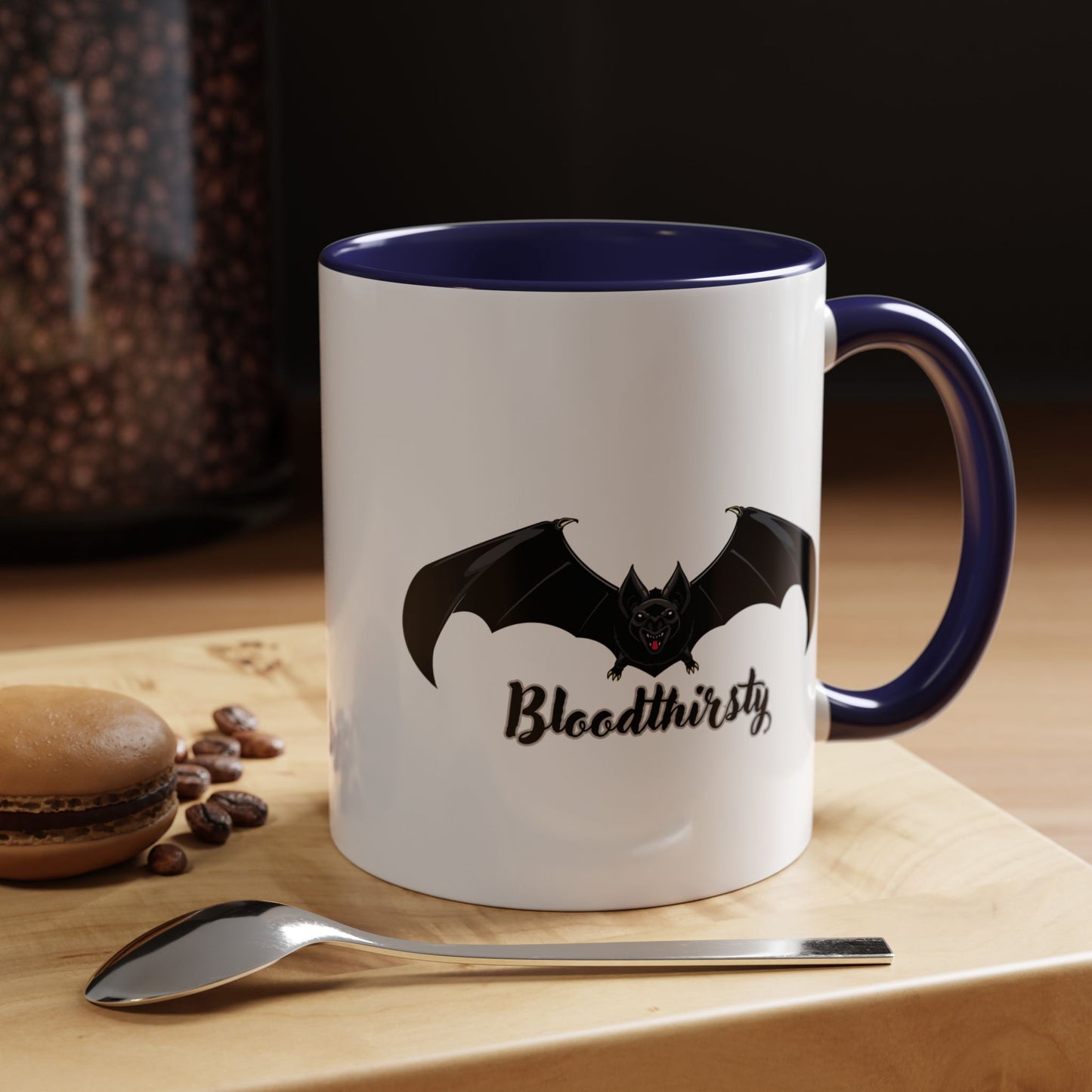 Bloodthirsty Bat Coffee Mug - Unique Halloween and Gothic Accents