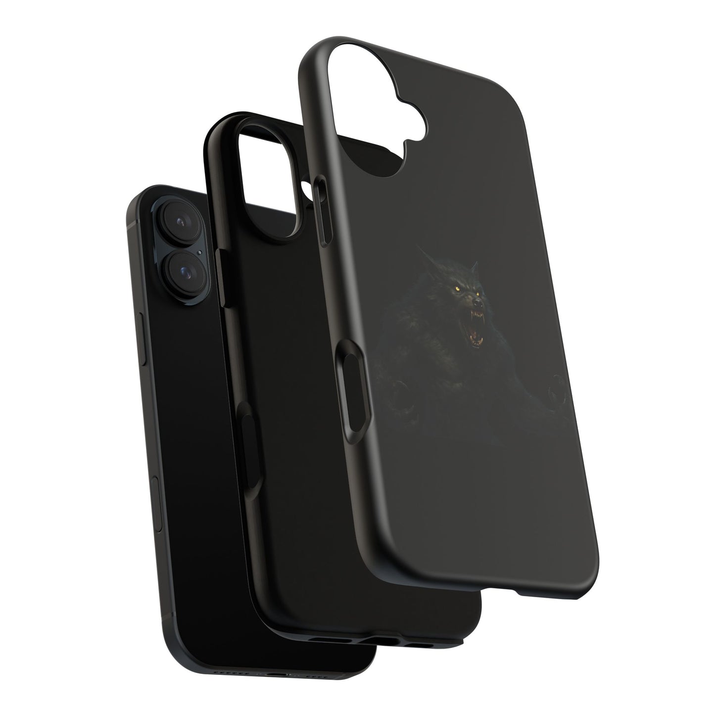 Werewolf Phone Case, Tough Cases, Black Panther Design, Gift for Animal Lovers, Phone Accessories, Fierce Phone Protection - TRV