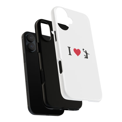 I Love Basketball Phone Case, Sporty Cell Cover, Basketball Gift for Players, Tough Cases, Love for Sports Accessories - TRV