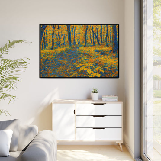 Vibrant Framed Canvas Art – Van Gogh Style Autumn Wall Decor