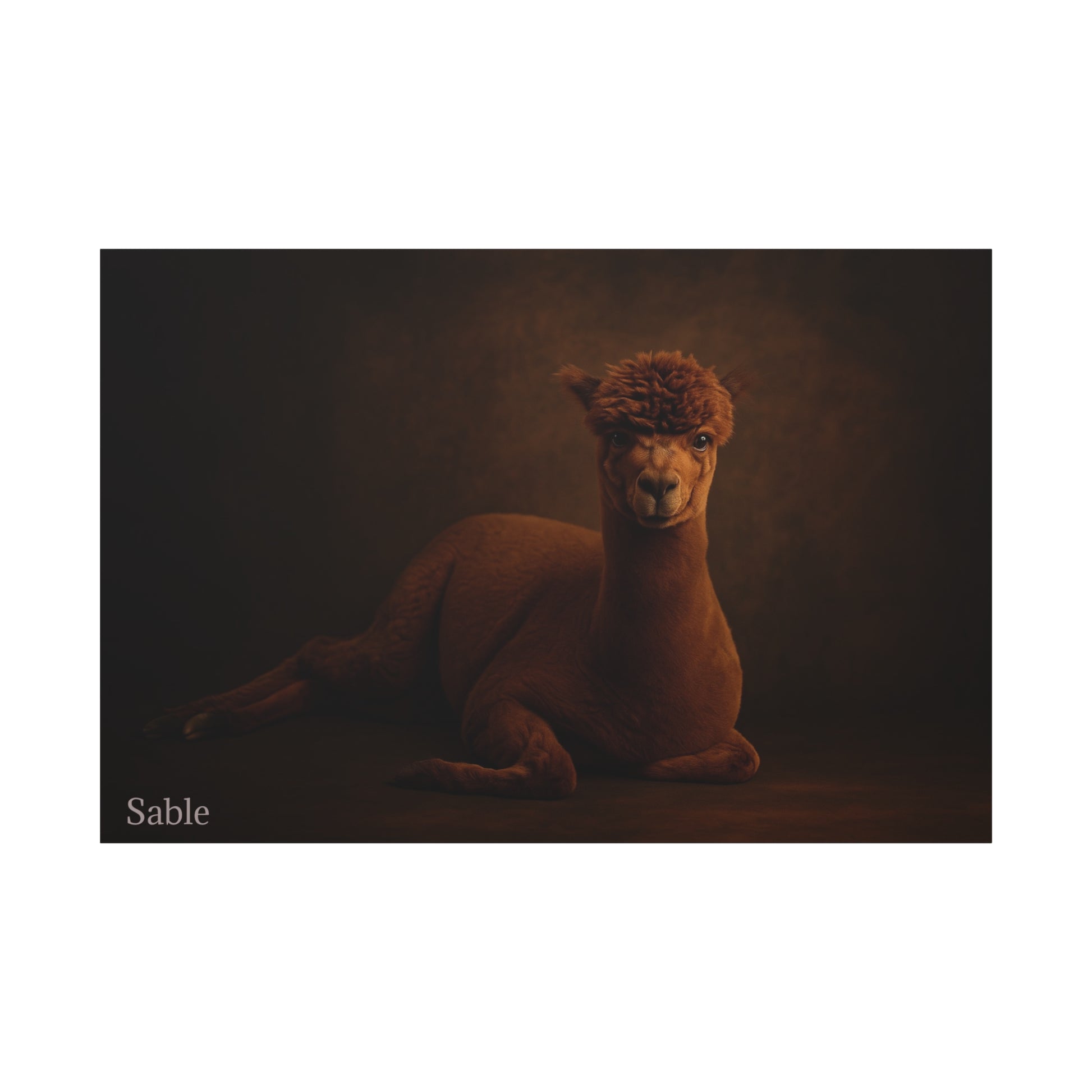 Alpaca Portrait Matte Canvas - TRV