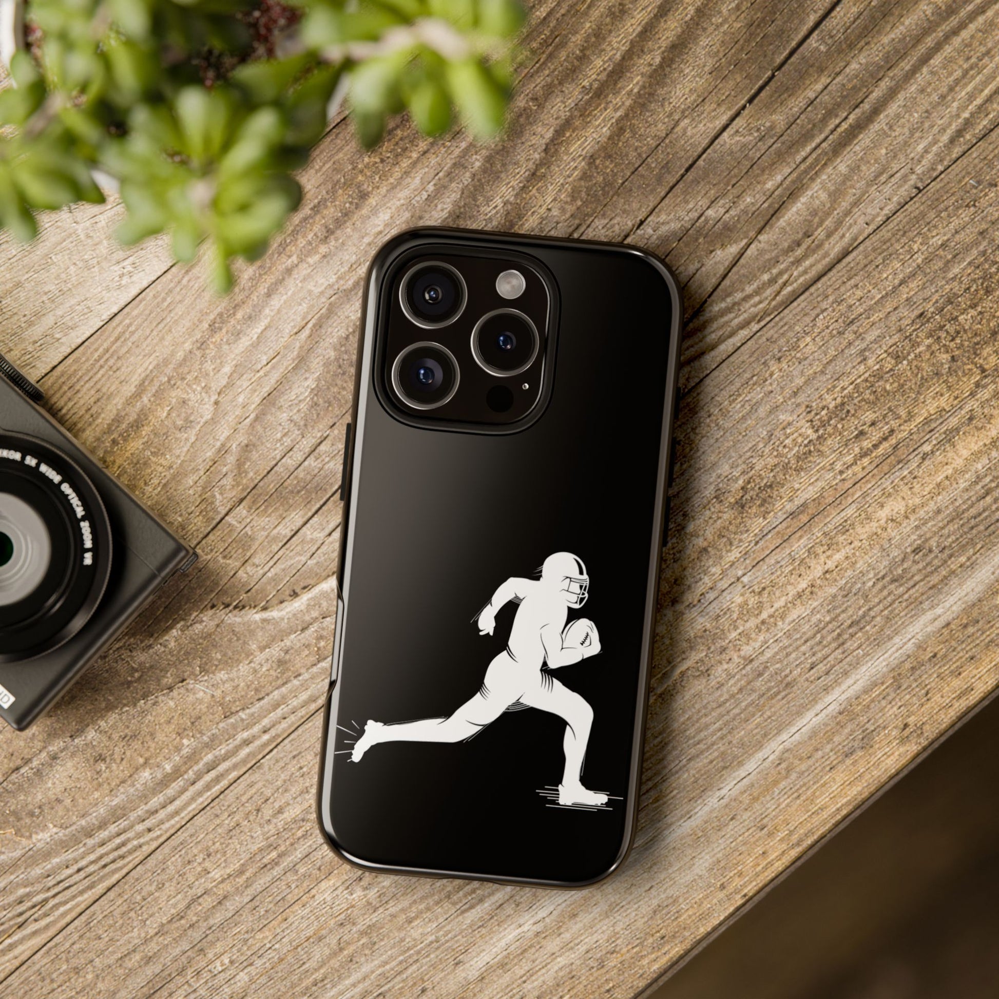 Football Player Phone Case, Tough Cases, Sports Phone Cover, Gift for Athletes, iPhone & Samsung Accessories, Running Player Design - TRV