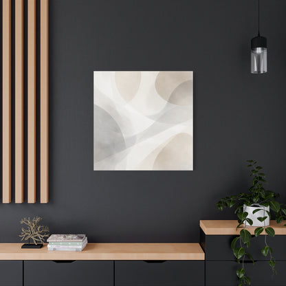 Neutral Abstract Organic Shapes Matte Canvas