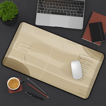 Vintage Wood Grain Desk Mat | Beige Rustic Mouse Pad - TRV