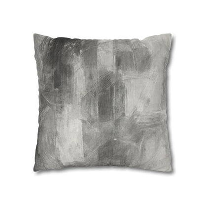 Watercolor Gray Decorative Pillowcase — Spun Polyester Square Throw Pillow Cover