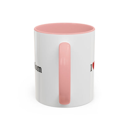 I Love Mom Accent Coffee Mug - Perfect Gift for Mother's Day & Special Occasions - TRV
