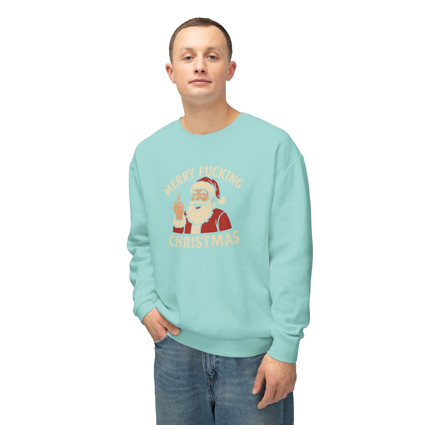 Merry Christmas Sweatshirt, Funny Holiday Crewneck, Unisex Gift, Christmas Apparel, Sarcastic Sweatshirt, Unique Holiday Clothing - TRV